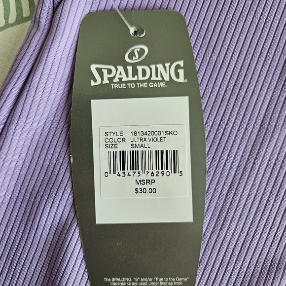 NWT!!! Spalding Purple Athletic Tank Top, Size Small - Picture 6 of 6